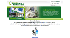 Desktop Screenshot of laboratoriopoliclinicapb.com.br