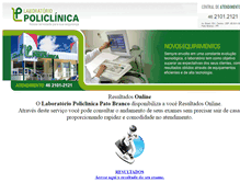 Tablet Screenshot of laboratoriopoliclinicapb.com.br